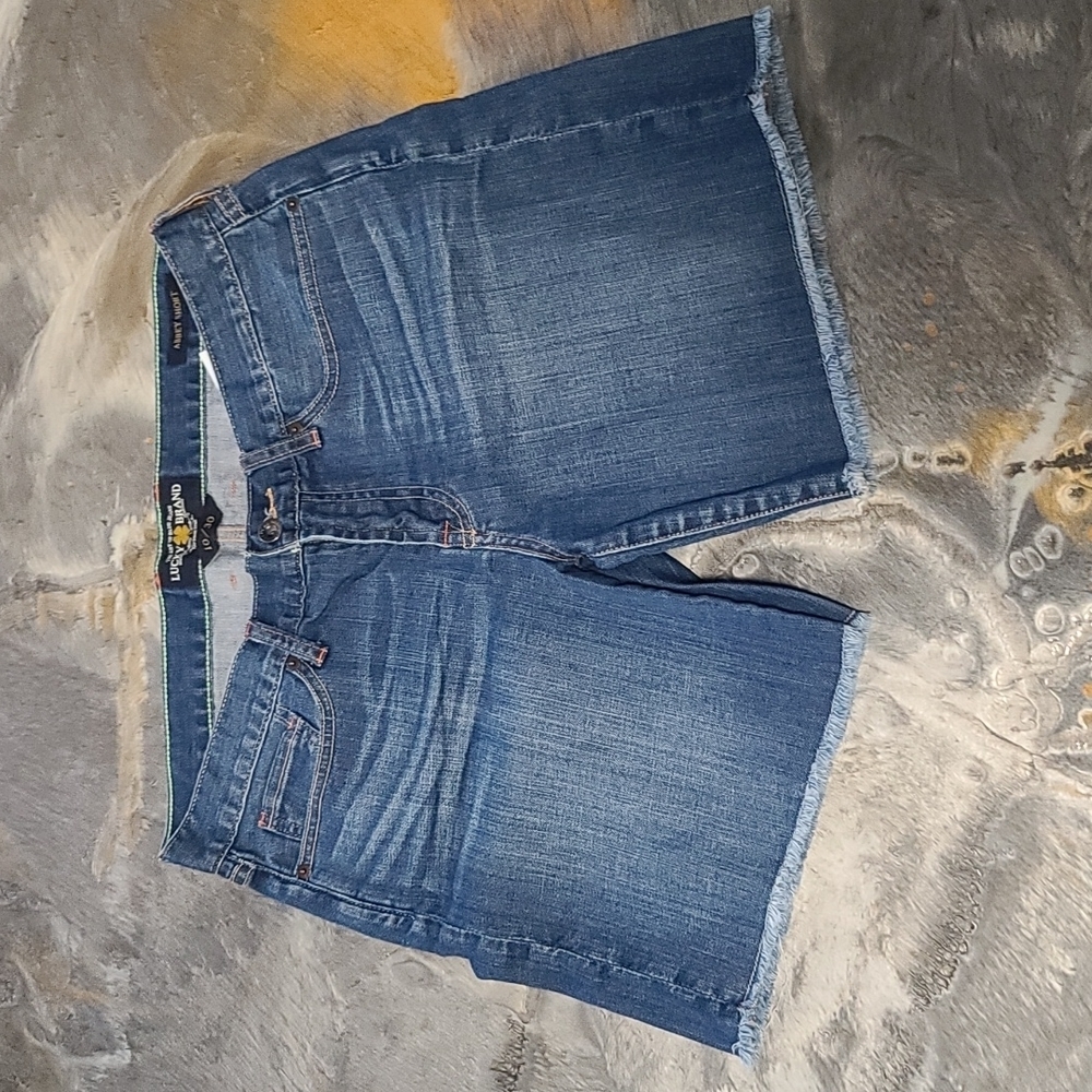 Lucky Brand Woman's Jeans Shorts, Size 10/30, Abby Short. Frayed Bottom